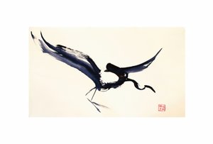 Létající inkoustový jeřáb od RodMacIver