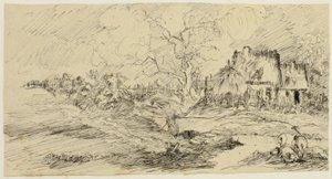 Venkovská krajina od Rodolphe Bresdin