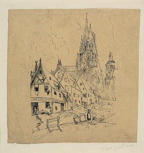 Gotická katedrála od Rodolphe Bresdin