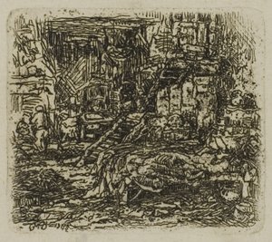 Interiér statku od Rodolphe Bresdin
