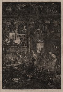 Moldavský interiér, 1865. od Rodolphe Bresdin