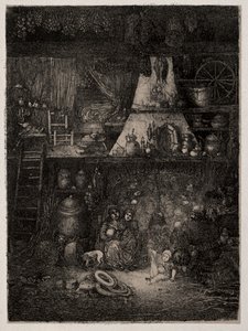 Selský interiér v Haute-Garonne, 1858. od Rodolphe Bresdin