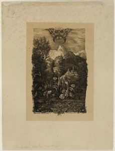 Motýl a rybník od Rodolphe Bresdin