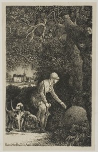Diplomat a mraveniště, ilustrace k bajkám a příběhům od Hippolyte de Thierry-Faletans od Rodolphe Bresdin