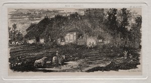 Farmářský dvůr od Rodolphe Bresdin