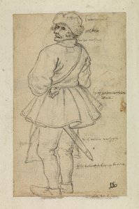 Muž viděný zezadu (verso) od Roelandt Jacobsz and Bruegel Pieter the Elder Savery