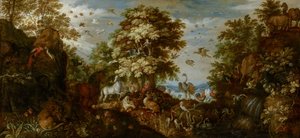 Orpheus okouzlující zvířata svou hudbou, 1627