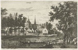 Pohled na Wateringen Wateringe (název na objektu) Vesnické scény v severním Nizozemsku (název série) od Roelant Roghman