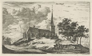 Kostel v Nederhorst den Berg Den Bergh (název na objektu) Vesnické scény v severním Nizozemsku (název série) od Roelant Roghman