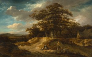 Travelers at the Edge of a Village, 1680. od Roelof Van Vries