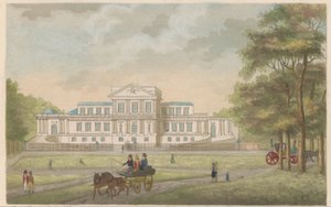 Pavilon Welgelegen v Haarlemu, asi 1825 Královský pavilon Welgeleegen, postavený den Heere Hope - v den Jaare 1786, poblíž Haarlemu / Le Pavillon Royale Welgeleegen - bati par le Sieur Hope - l