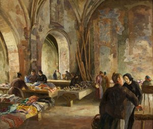 Trh v nepoužívaném kostele ve Francii od Roger Eliot Fry