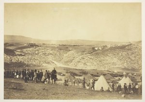 Tábor jízdního dělostřelectva od Roger Fenton