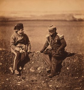 Francouzský generál Cisse, náčelník štábu generála Pierra Bosqueta a Aide-de-Camp, Portrét během krymské války, Krym, Ukrajina od Roger Fenton
