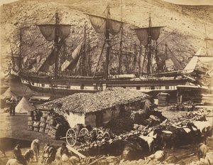 Přístav Balaklava, molo pro dobytek od Roger Fenton