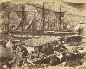 Přístav Balaklava, molo pro dobytek od Roger Fenton