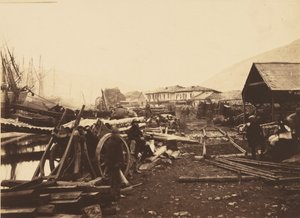 Železniční sklady Landing Place, Balaklava od Roger Fenton