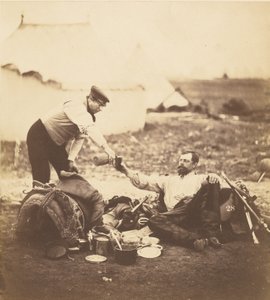 Podplukovník Hallewell, jeho pracovní den skončil. od Roger Fenton