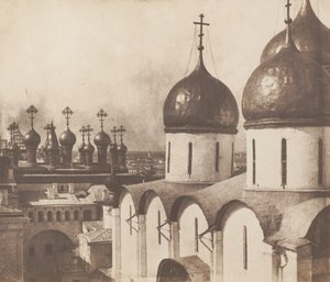 Moskva, Kopule kostelů v Kremlu,1852 (foto) od Roger Fenton