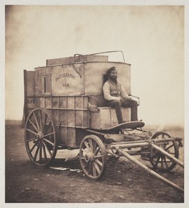 Fotografova dodávka s Marcusem Sparlingem na Krymu, 1855 od Roger Fenton
