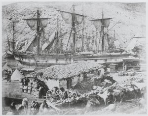 „Dobytčí molo v přístavu Balaklava od Roger Fenton
