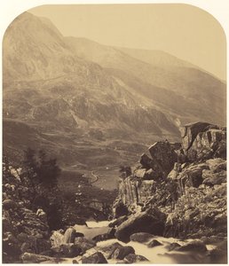 Pohled od vodopádů Ogwen do Nan Francon od Roger Fenton
