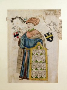John Gedney v Robes of the City Alderman, cca 1450 (akvarel na papíře) od Roger Leigh