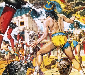Přílivová vlna ničící město na Krétě v 15. století př. n. l. od Roger Payne