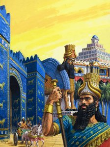 Babylon mocný (kvaš na papíře)