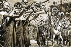Caligula projíždí suchou nohou Neapolským zálivem od Roger Payne