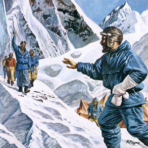 Zpráva o dobytí Everestu obletěla celý svět od Roger Payne
