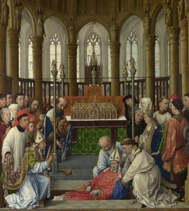 Exhumace svatého Huberta, 30. léta 14. století od Rogier van der Weyden