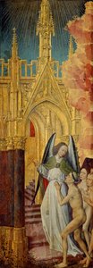 Dobrá bytost vedena do nebe, detail z Posledního soudu, c. 1451 (viz 20546-50 a 21041) od Rogier van der Weyden