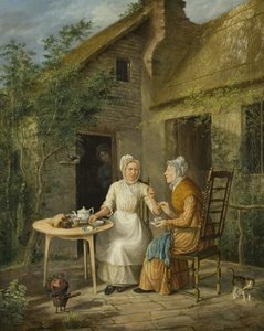 The Village Gossips, kolem roku 1828 (olej na plátně)