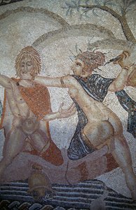 Únos Hylas nymfami, mozaika v Domě Venuše v římském městě Volubilis (Seznam světového dědictví UNESCO od Roman