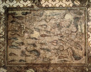 Římské umění: mozaika ryb. Počátek 3. stol. Tarragona. Národní archeologické muzeum. od Roman