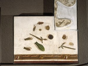 „Asarotos“ (podlaha nezametená) Fragmenty mozaiky podepsané Haraklitonem z Říma, 2. století našeho letopočtu, Řím od Roman