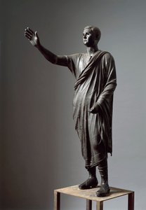 Aule Metele, Arringatore, Řečník, bronzová socha, 80 př.nl, z Pila (Perugia) od Roman