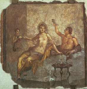 Hodovní pár s otrokem, z Herculanea, kolem 50-79 našeho letopočtu od Roman