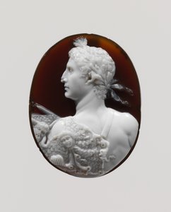 Cameo portrét císaře Augusta, kolem 41–54 našeho letopočtu (sardonyx) od Roman