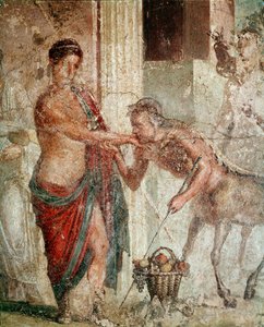 Kentaur během svatby Pelopse a Hippodamie (freska od Roman