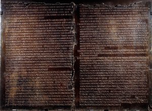 Tabulka Claudienne: řeč Clauda (Claudius nebo Clodio od Roman