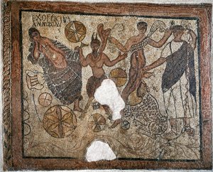 Dionýsos a Ariadna - Mozaika, 4. stol od Roman