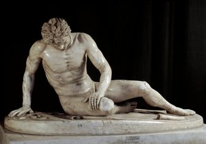 Umírající Galatský - Umírající Galatský - "Umírající Galatský válečník"" Mramorová socha Ludovisi Group podle původního bronzu z let 220-210 př.nl. Slunce. h. 93 cm Řím, Musei Capitolini od Roman