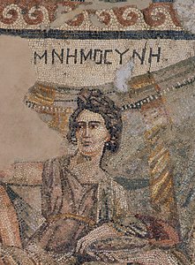 Pohřební sympozium, z nekropole v Antiochii, konec 4. století našeho letopočtu (mozaika) (detail 242530) od Roman