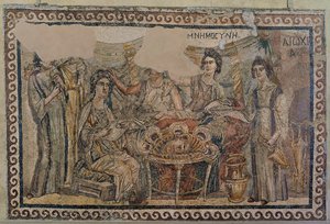 Pohřební sympozium, z nekropole v Antiochii, koncem 4. století našeho letopočtu (mozaika) (viz také 3929775) od Roman