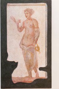 Tyttö laatikon kanssa, Pallavicini Rospigliosi -kokoelma, noin 200 jKr, nimi 103420 (fresko) od Roman