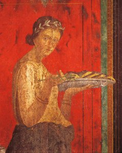 Iniciační obřady kultu Dionýsa, freska z Villa Dei Misteri od Roman
