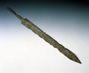 Legionářský meč gladius, z římského naleziště v Newstead, Melrose, AD 80-100 (bronz) od Roman