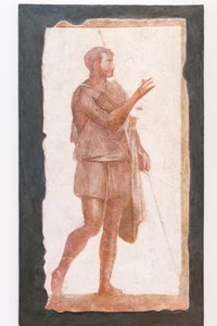 Muž s pláštěm, sbírka Pallavicini Rospigliosi, kolem 200 n. l., inv 103420 (freska) od Roman